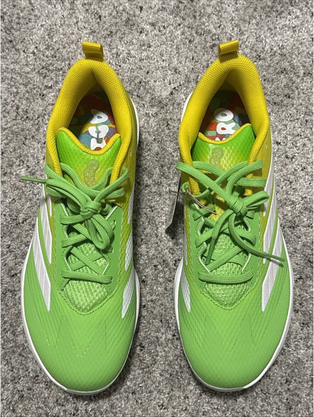 Adidas Woman's 11 Adizero Instinct Candy TPU Lime Yellow Softball Cleats JR3814